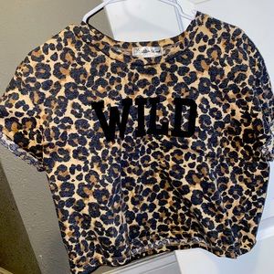 Cheetah print crop top